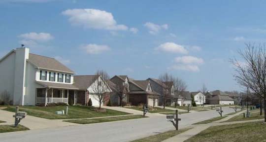 Photographs of homes in the Apple Creek Subdivision in Avon, Indiana