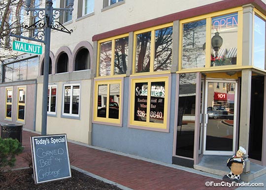 Picture of the Schaffer's Restaurant in downtown Avon, Indiana