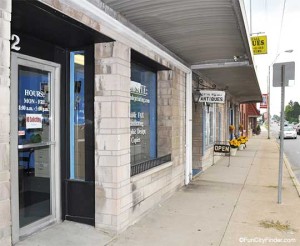 Sidewalk in downtown Brownsburg, Indiana