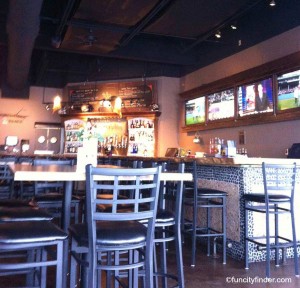 inside of the bar at Dawson's Too Sticks & Stones