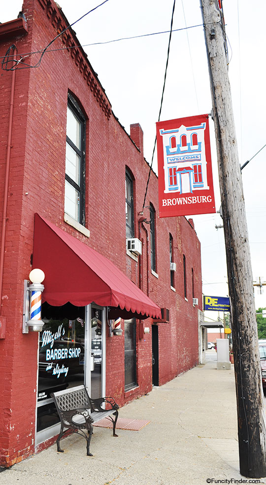 Downtown businesses in Brownsburg, Indiana