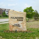 sclupted-stone-sign-at-founders-park
