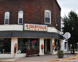 Exterior of the Danville Florist business in Danville, Indiana