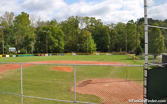Little League field in Ellis Park in Danville, Indiana