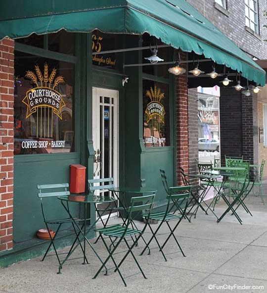 Photograph of the Courthouse Grounds Coffee Shop in Danville, Indiana