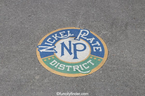 sidewalk-decal-at-nickel--plate-district-amphitheater