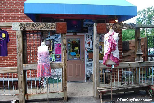 Photograph of the entrance to the eclectic Broad Ripple Vintage thrift store in Indianapolis, Indiana
