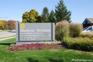 Sign for the Medical Pavilion in Lawrence, Indiana