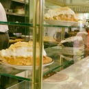 Pie case at Sigler's Restaurant