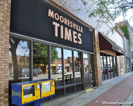 Picture of the Mooresville Times building in downtown Mooresville, Indiana