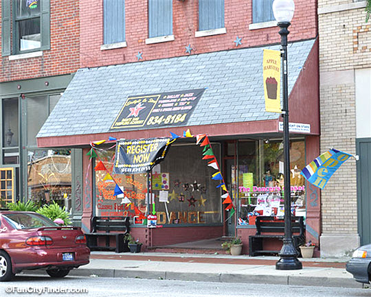 Dance Studio in downtown Mooresville, Indiana