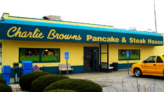 Picture of Charlie Browns Pancake and Steak House in Speedway, Indiana, on the west side of Indianapolis