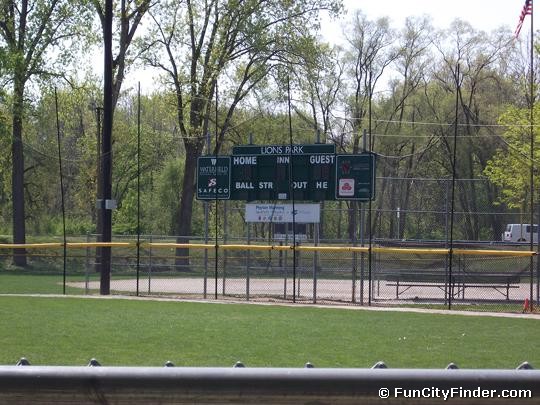 lions park scoreboard - zionsville indiana