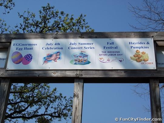 Lions Park sign Zionsville, Indiana